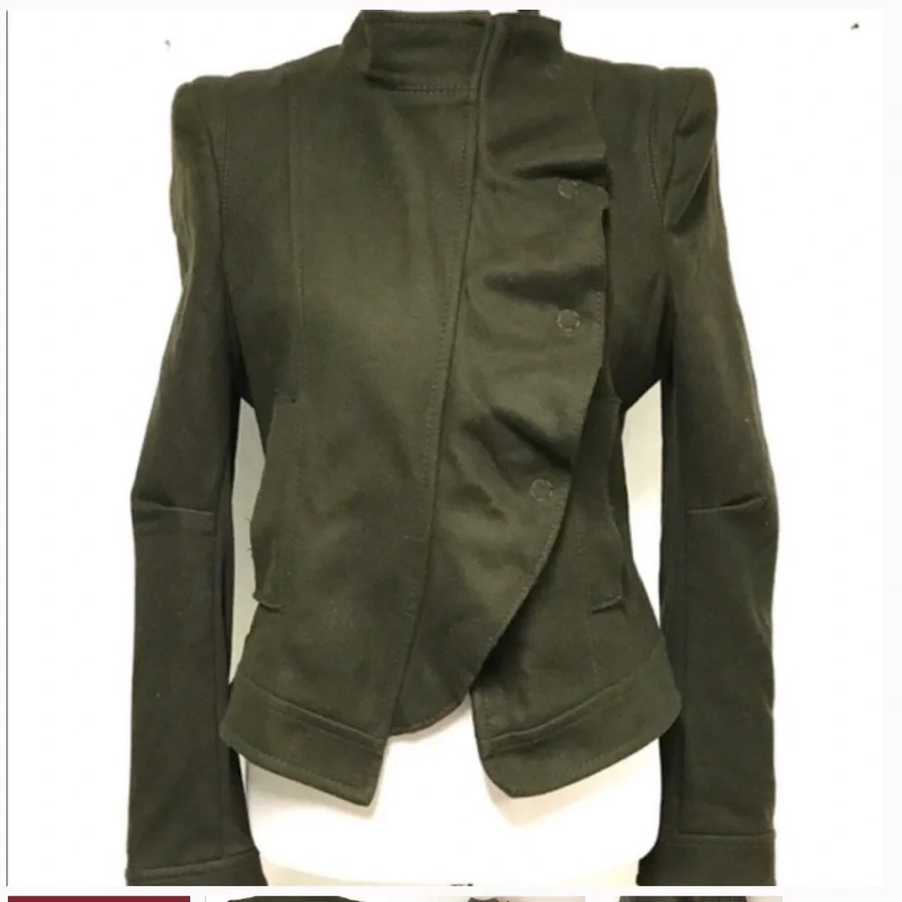 BCBG Maxazria Wool Cashmere Military Style Jacket - Picture 1 of 12